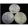 Image 1 : 3 WALKING LIBERTY HALF DOLLARS
