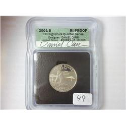 2001-S RI QUARTER ICG SIGNATURE SERIES PF