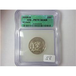 2006-S NEVADA QUARTER ICG PR70 DCAM