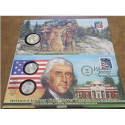 2 US MINT OFFICIAL FDC'S WITH COINS
