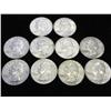 Image 1 : 10 ASSORTED 1960'S WASHINGTON SILVER QUARTERS