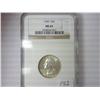 Image 1 : 1949 WASHINGTON SILVER QUARTER NGC MS65