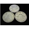 Image 2 : 3 ASSORTED FRANKLIN HALF DOLLARS