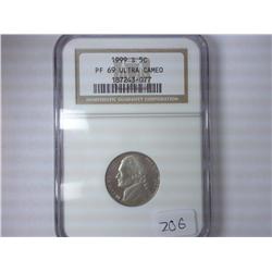 1999-S JEFFERSON NICKEL NGC PF69 ULTRA CAMEO