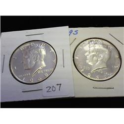 1968-S & 69-S 40% KENNEDY HALF DOLLARS PROOF