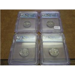 1920, 24, 26 & 28 BUFFALO NICKELS ICG 4 SLABS