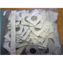 APPROX 88 FLIPPED LINCOLN WHEAT CENTS