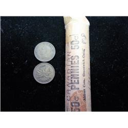 ROLL OF 1940 CANADIAN ONE PENNIES