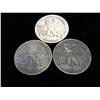 Image 2 : 3 ASSORTED WALKING LIBERTY HALF DOLLARS