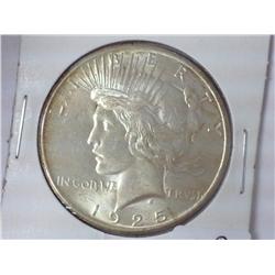 1925 PEACE SILVER DOLLAR (UNC)