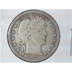 1909 BARBER QUARTER (FINE)