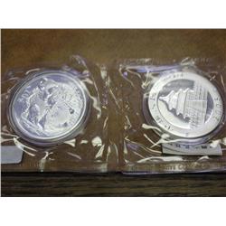 2-2005 CHINA 10 YUAN SILVER PANDA COINS (UNC)