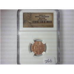 2009-D LINCOLN CENT "BIRTH & CHILDHOOD" NGC MS66RD
