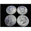 Image 1 : 4 ASSORTED 40% KENNEDY HALF DOLLARS