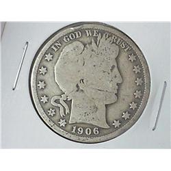 1906-D BARBER HALF DOLLAR