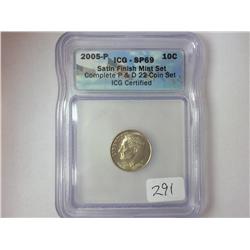 2005-P ROOSEVELT DIME ICG SP69