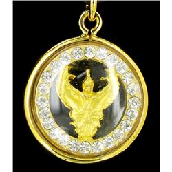 Gold Vermeil Singh Amulet (JEW-2559)