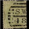 Image 1 : 1877 RARE GB 4p Sage Green Used Stamp (STM-1414)