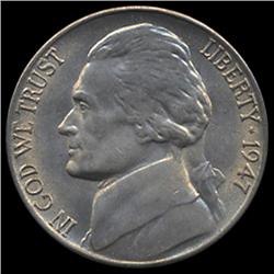 1947S Jefferson 5c MS66+ w/ Full Steps (COI-7851)