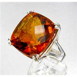 57ctw Madeira Citrine Sterling Ring (JEW-2333)