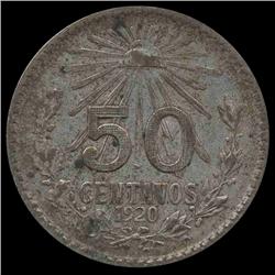 1920 Mexico 50c XF (COI-8647)