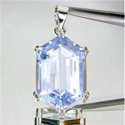 64ctw Blue Topaz Sterling Pendant (JEW-2335)