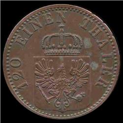1867B Germany Prussia 3 Prennig Unc (COI-8515)