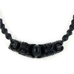 Chinese Handcarved Agate Pendant Choker Necklace (ANT-1361)