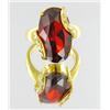 Image 1 : 45.4ctw Lab Diamond/Garnet Gold Vermeil Ring (JEW-1532)