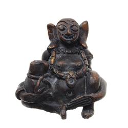 Lao Bronze Vintage Big Eared Monk Statue (ANT-553)