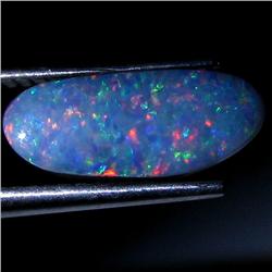 1.90ct Australian Black Opal Doublet Full Fire (GEM-30020)