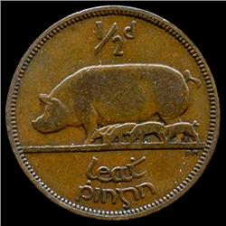 1939 Ireland 1/2p Higher Grade (COI-7357)