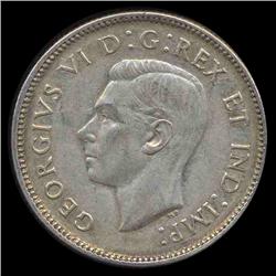 1943 Canada 25c AU+ (COI-8595)