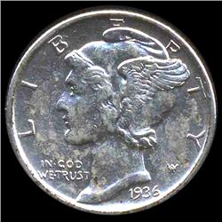 1936S Mercury Dime Hi Grade ERROR (COI-8485)