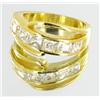 Image 2 : 25.8ctw Lab Diamond Gold Vermeil Ring (JEW-1526)