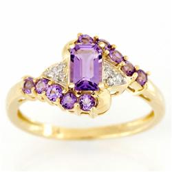 1.62ct Natural Amethyst Diamond 9k Gold Ring (JEW-9362X)