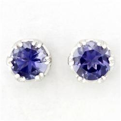 .60ct Natural Iolite 9k Wht Gold Earrings (JEW-9188X)