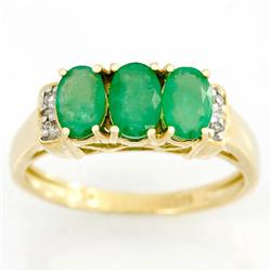 2.08ct Huge Natural Emerald Diamond 9k Gold Ring (JEW-9467X)