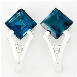 2.52ct London Bl Topaz Diamond 9k Wht Gold Earrings (JEW-9241X)