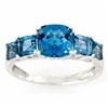 3.40ct Natural London Bl Topaz 9k Wht Gold Ring (JEW-9389X)