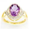 Image 1 : 2.82Ct Huge Amethyst & 12 Diamond 9K Gold Ring (JEW-9018X)