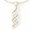 Image 1 : .39k Genuine Natural Diamond 9k Wht Gold Pendant (JEW-9283X)