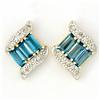 2.1ct London Bl Topaz 24 Diamond 9k Gold Earrings (JEW-9248X)