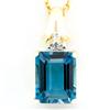 3.31Ct London Blue Topaz Diamond 9K Gold Pendant (JEW-9116X)