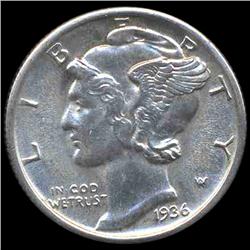 1936 Mercury Dime Gem MS66 (COI-8370)
