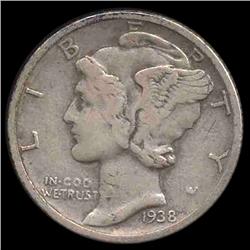 1938D Mercury Dime Hi Grade ERROR (COI-8487)