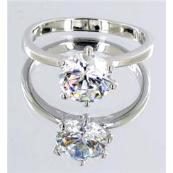 13.3ctw Lab Diamond Solitaire Gold Vermeil Ring (JEW-1525)