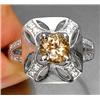 Image 1 : 1.10ct Imperial Topaz White Gold Vermeil Ring (JEW-1235)