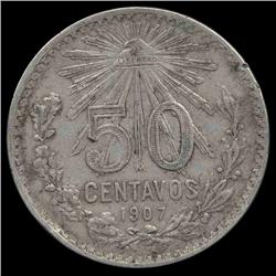 1907 Mexico 50c XF/AU (COI-8646)