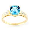 Image 1 : 1.82Ct Swiss Blue Topaz & Diamond 9K Gold Ring (JEW-9131X)